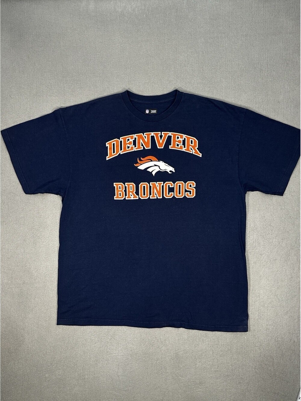 Denver Broncos NFL Team Apparel T Shirt Men’s 2XL Navy Football Logo Tee